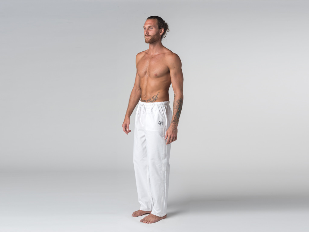 Pantalon de Yoga H/F Pavita - 100% coton Bio Blanc