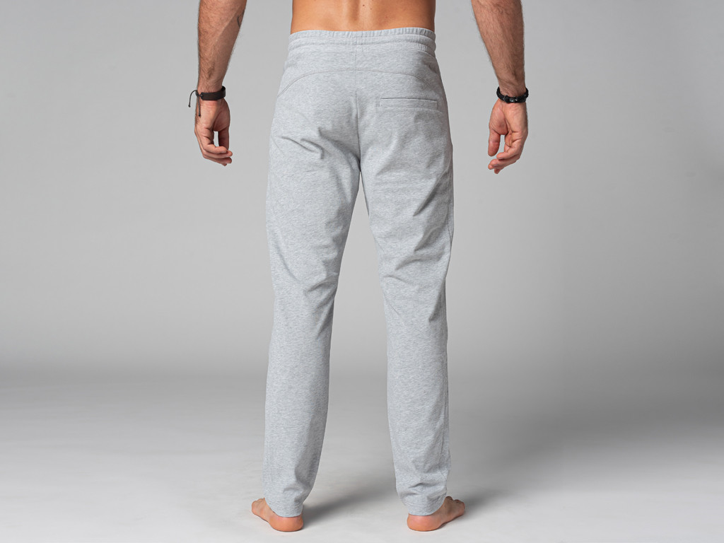 Pantalon de Yoga Homme Confort - Coton Bio Gris
