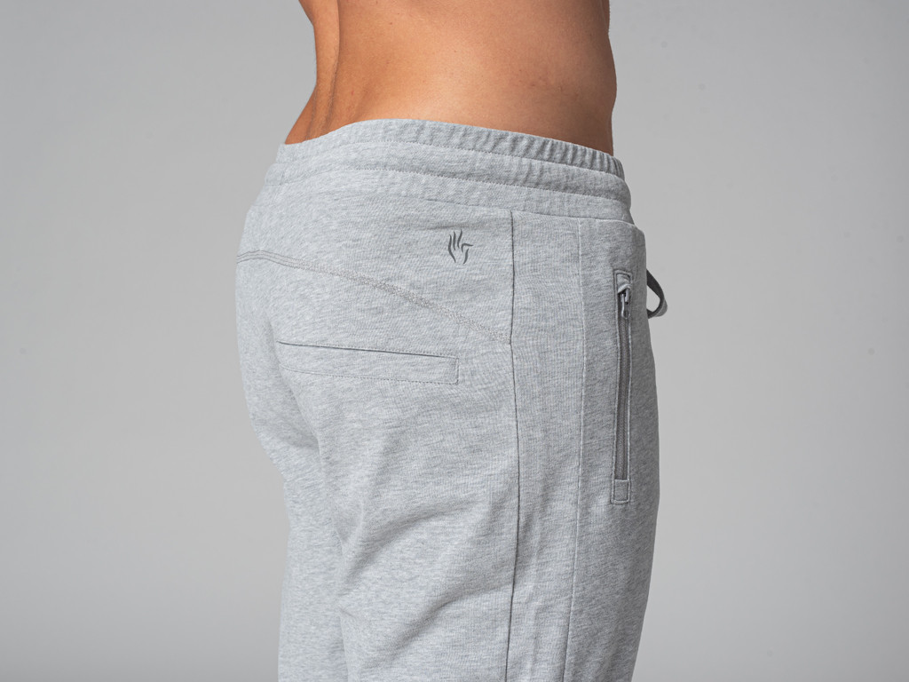 Bequeme Herren-Yogahose – Bio-Baumwolle Grau