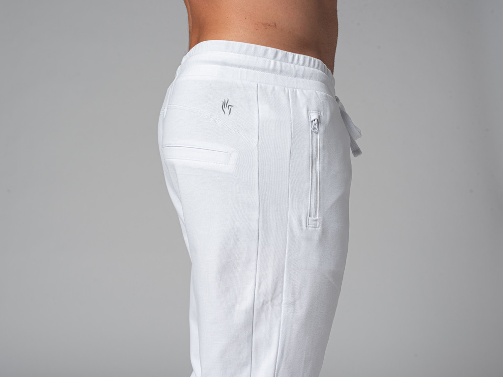 Pantalon de Yoga Homme Confort - Coton Bio Blanc