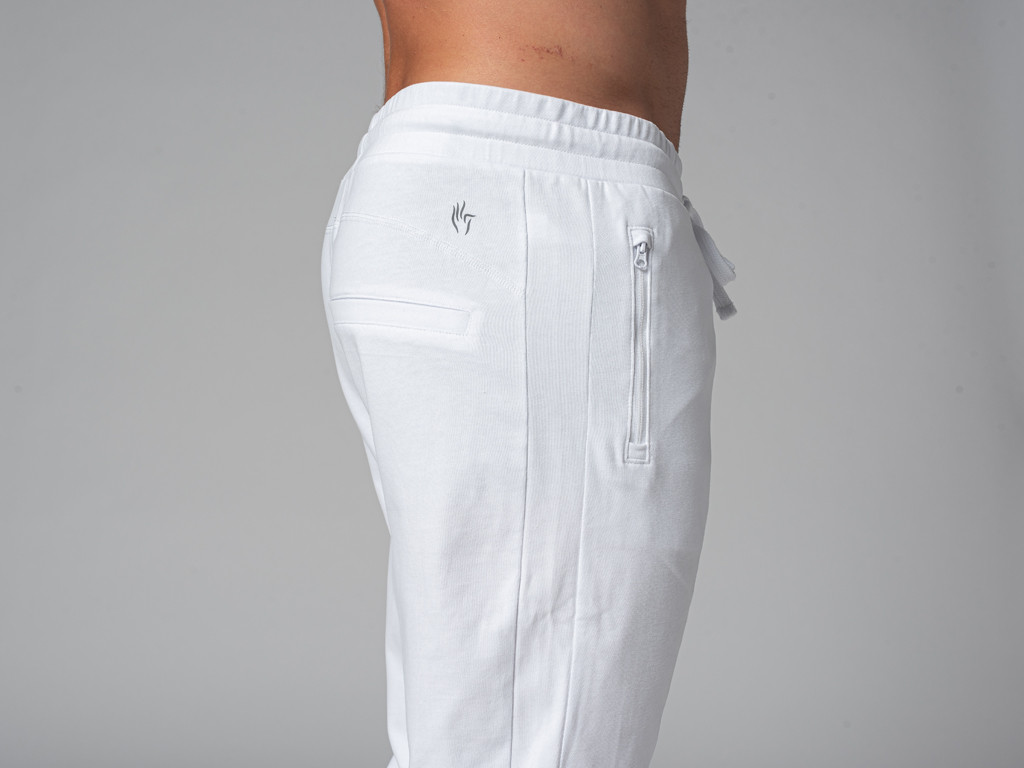Pantalones de Yoga Rectos para Hombre - Algodón orgánico Blanco