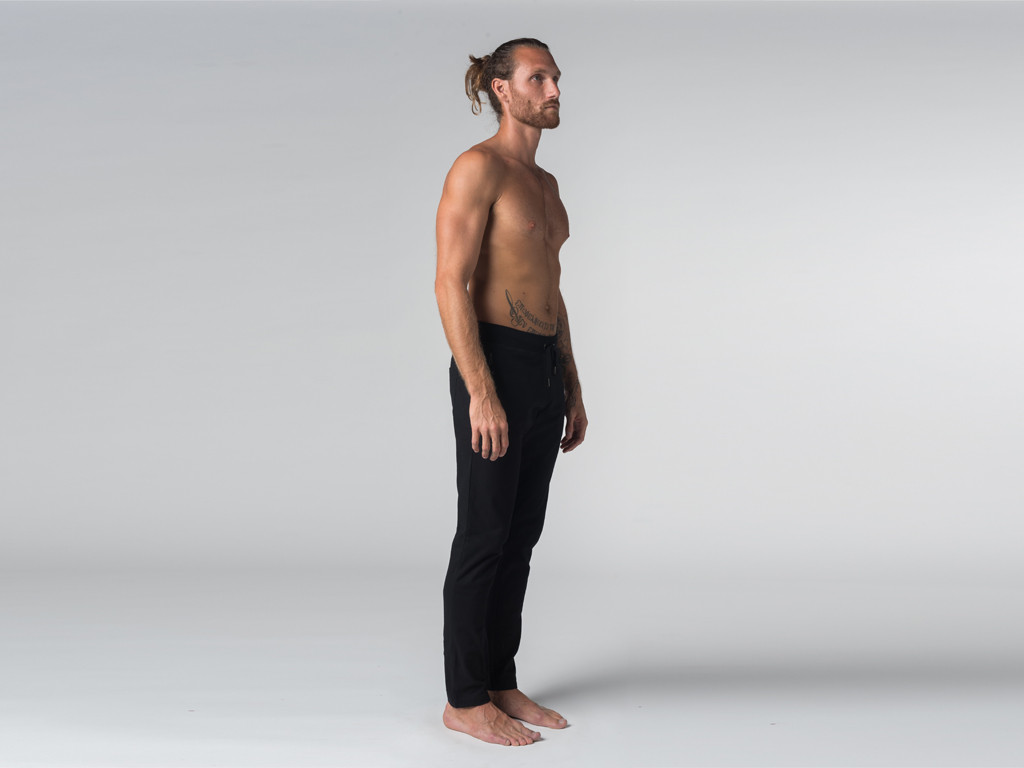 Pantalon de yoga Slim homme - Coton Bio Noir