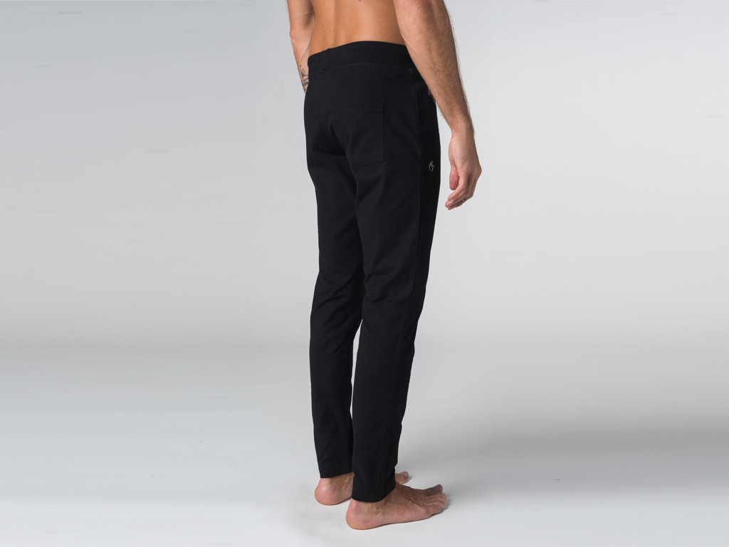 Pantalon de yoga Slim homme - Coton Bio Noir