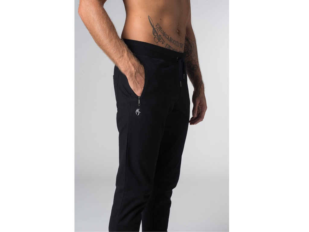 Slim Men's Yoga Pants - Organic Cotton Black