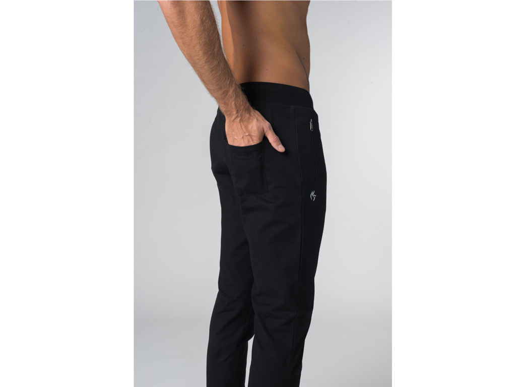Pantalones de yoga Slim para hombres - Algodón orgánico Negro