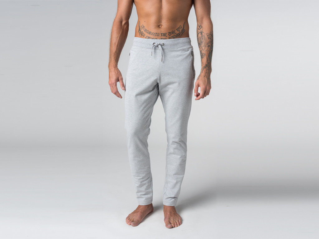 Pantalon de yoga Slim homme - Coton Bio Gris