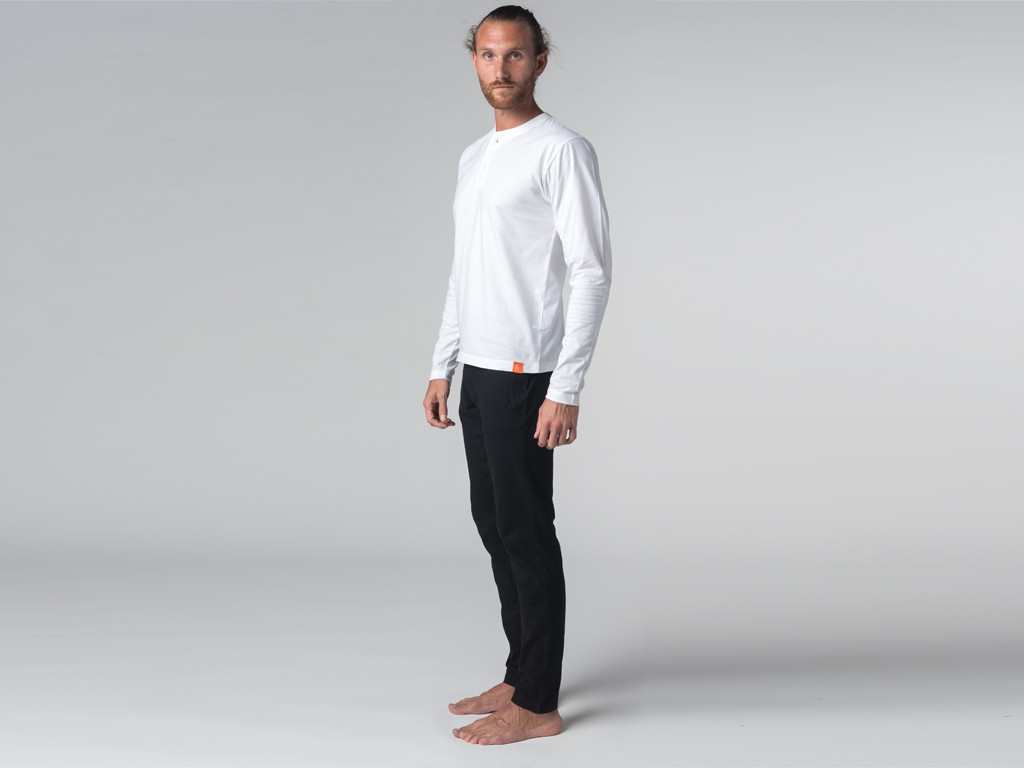 Pantalon de yoga Slim homme - Coton Bio Noir