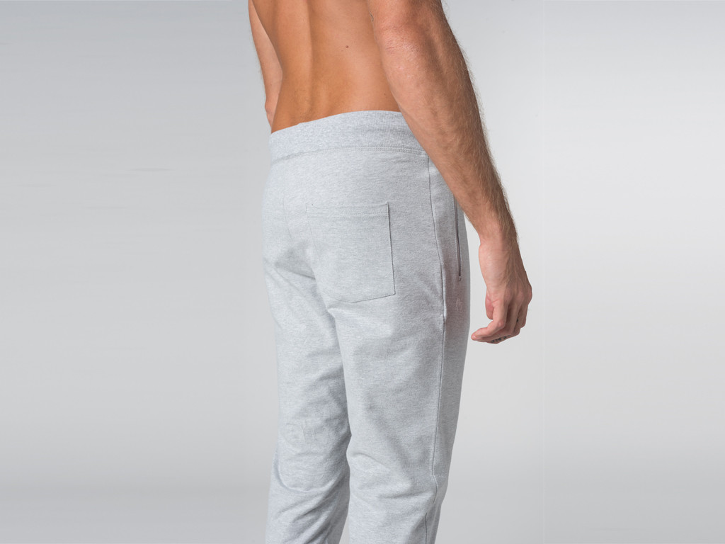 Pantalon de yoga Slim homme - Coton Bio Gris