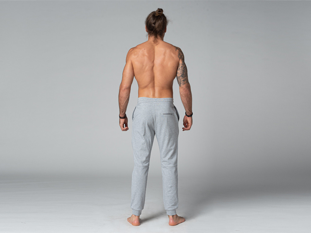 Pantalon de Yoga Homme Jogger - Bio Gris