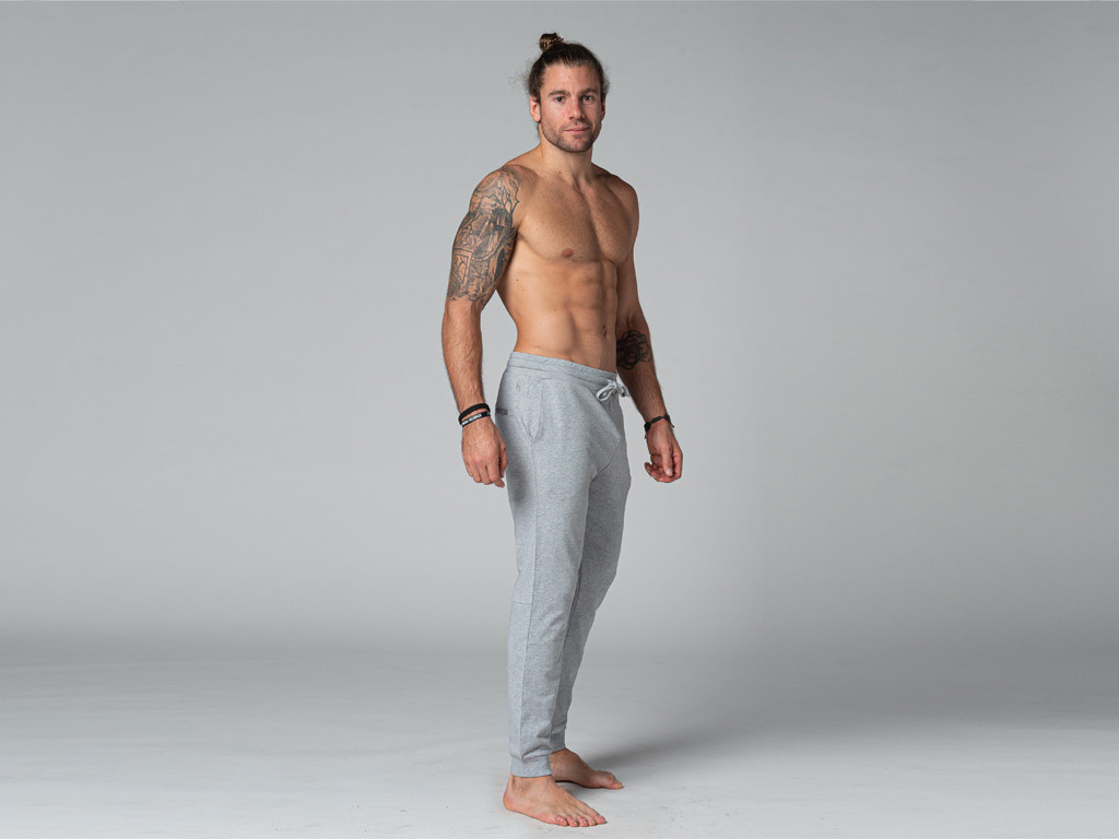 Yoga-Jogginghose für Herren – Bio Grau