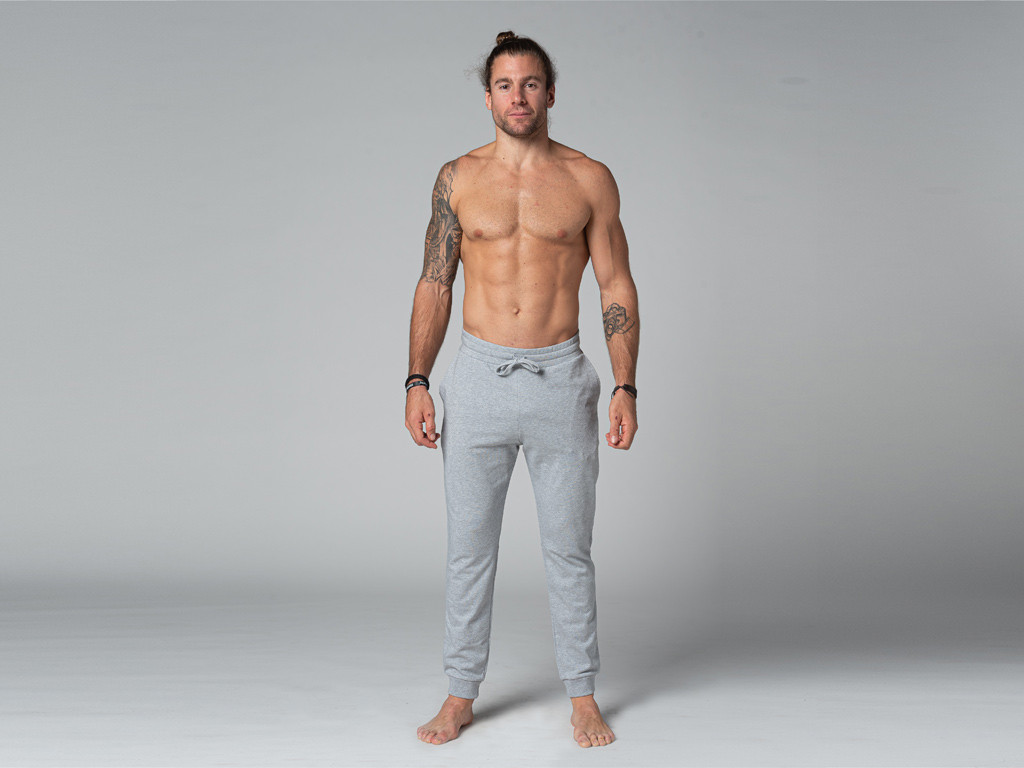 Pantalon de Yoga Homme Jogger - Bio Gris