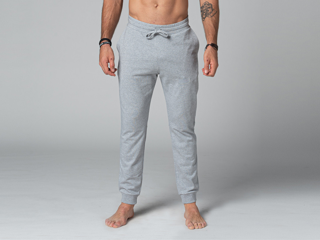 Pantalon de Yoga Homme Jogger - Bio Gris