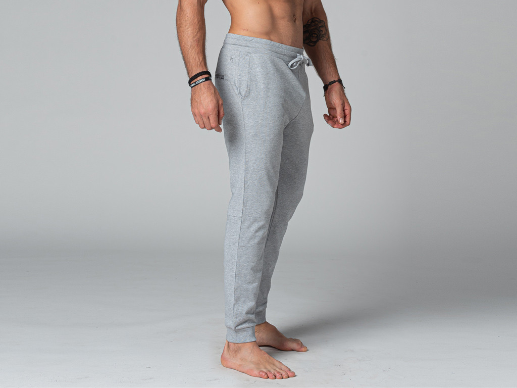 Pantalon de Yoga Homme Jogger - Bio Gris