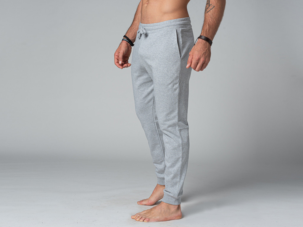 Pantalon de Yoga Homme Jogger - Bio Gris