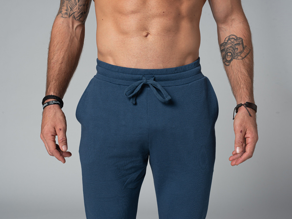 Pantalon de Yoga Homme Jogger - Bio Bleu