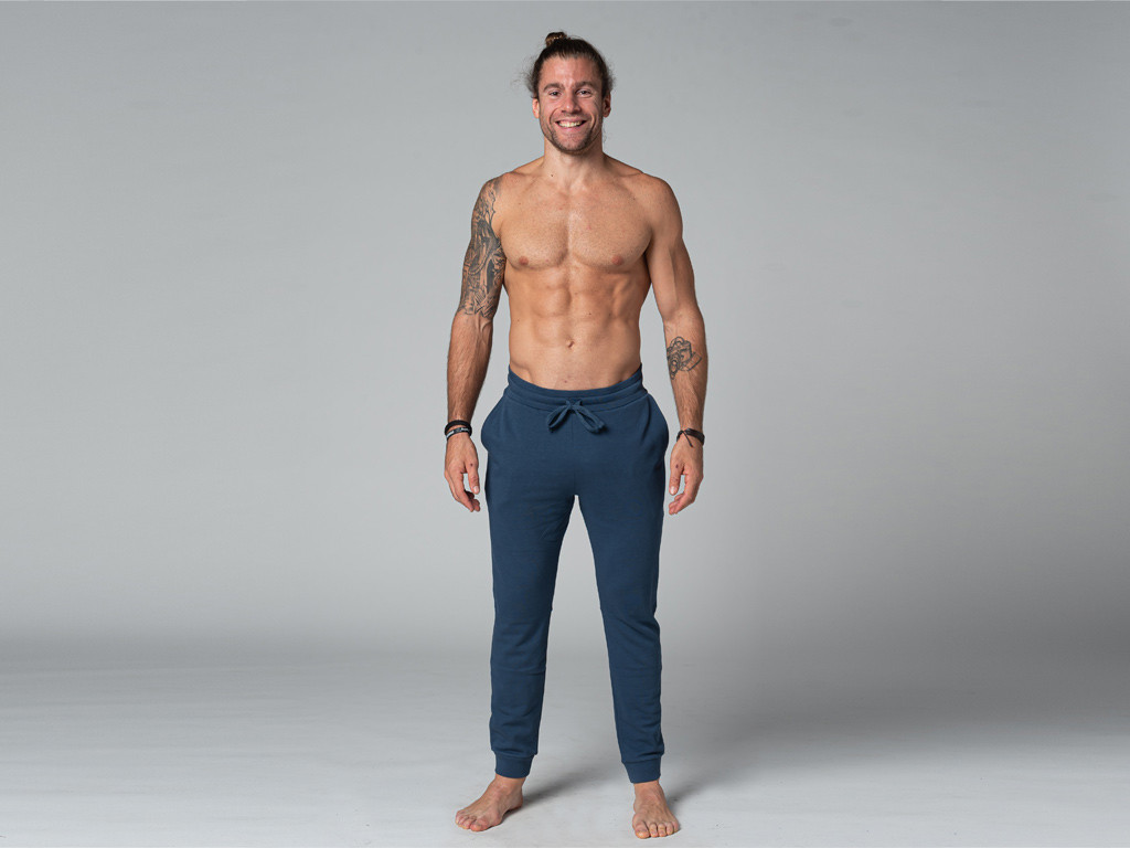 Pantaloni jogger da yoga da uomo - biologici Blu