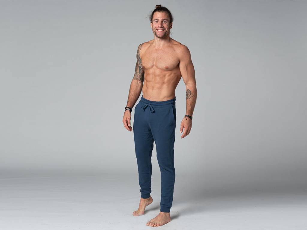 Pantaloni jogger da yoga da uomo - biologici Blu