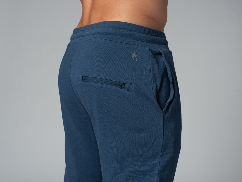 Pantalon de Yoga Homme Jogger - Bio Bleu