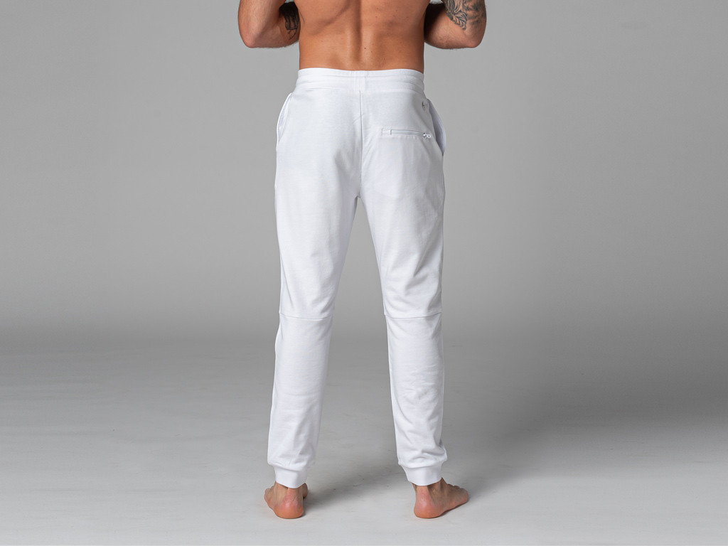 Men's Yoga Jogger Pants - Organic White