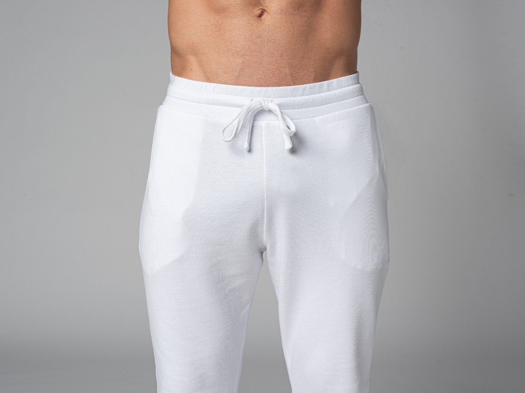 Pantalon de Yoga Homme Jogger - Bio Blanc