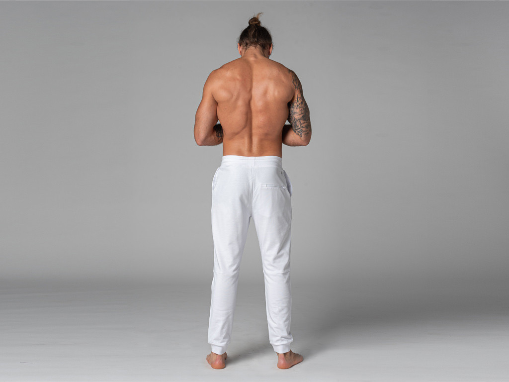 Pantalon de Yoga Homme Jogger - Bio Blanc