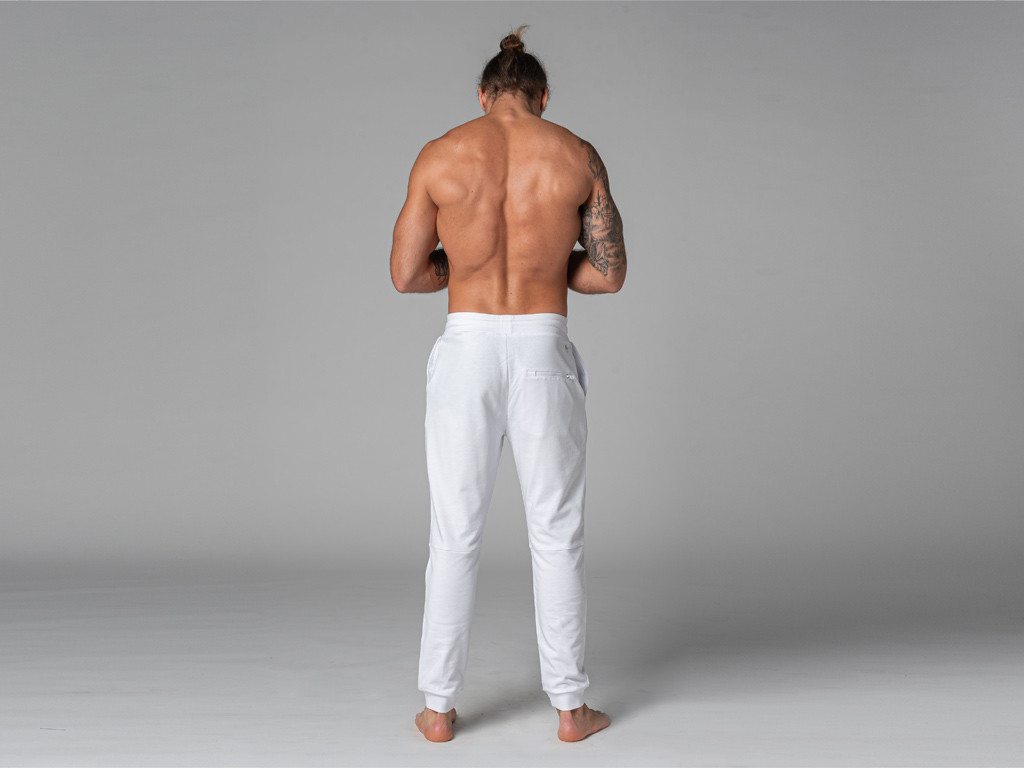 Yoga-Jogginghose für Herren – Bio Weiß