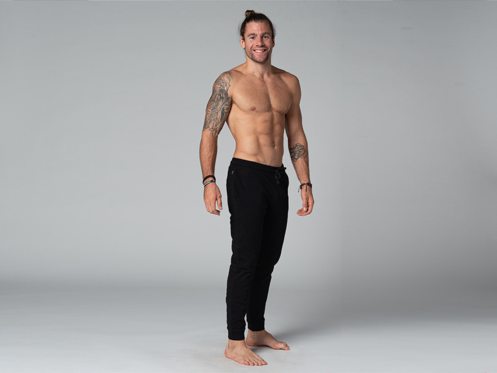 Pantalon de Yoga Homme Jogger - Bio Noir