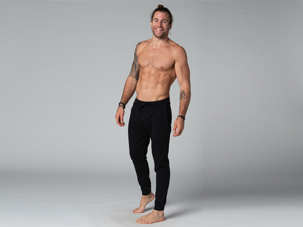 Pantaloni jogger da yoga da uomo - biologici Nero