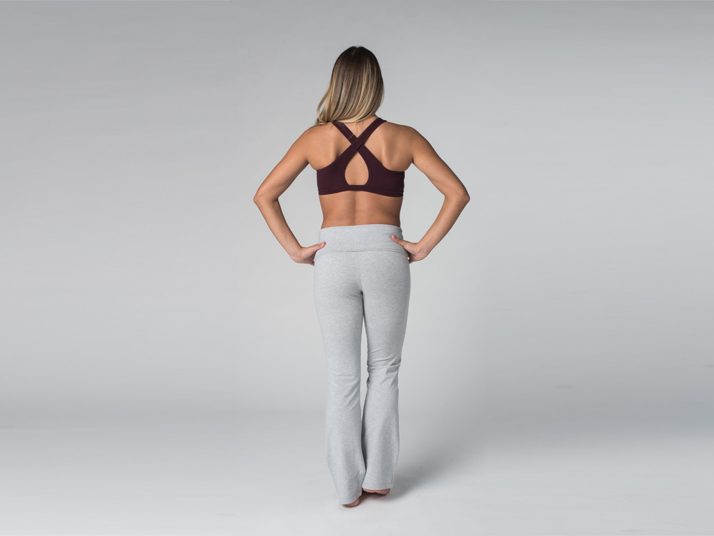 Pantalon de yoga Jazz - 95% coton Bio et 5% Lycra Gris Perlé