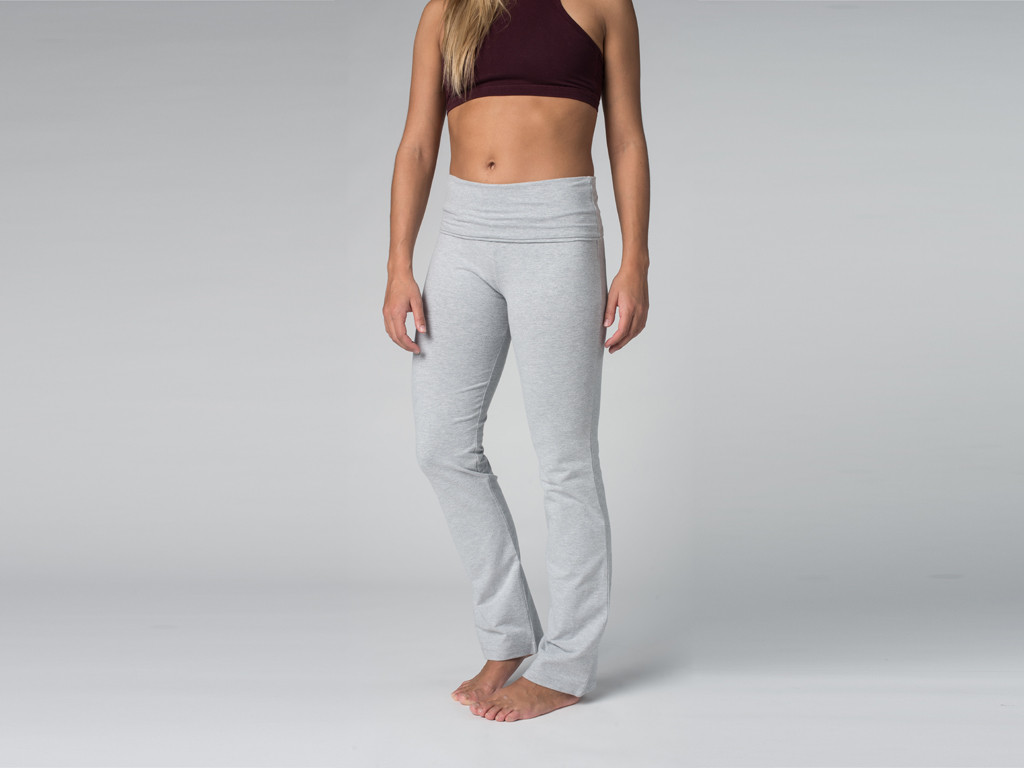 Pantalon de yoga Jazz - 95% coton Bio et 5% Lycra Gris Perlé