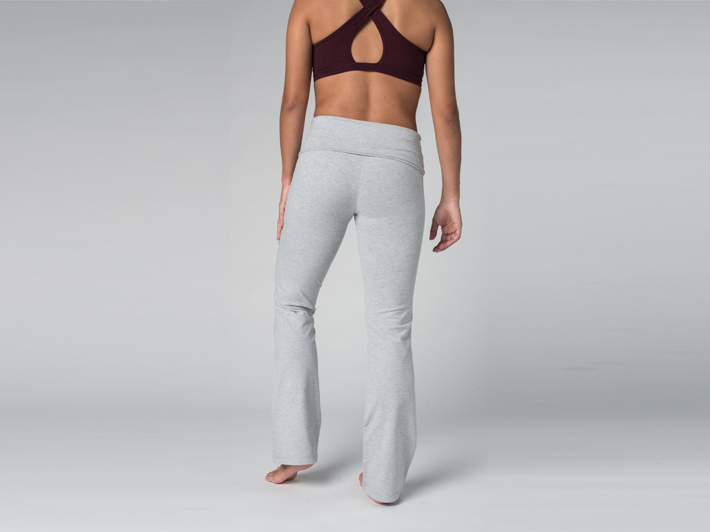 Pantalon de yoga Jazz - 95% coton Bio et 5% Lycra Gris Perlé