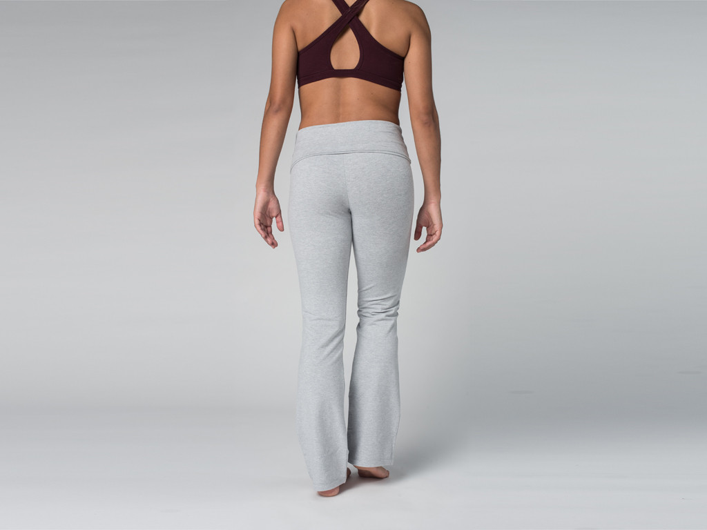 Pantalon de yoga Jazz - 95% coton Bio et 5% Lycra Gris Perlé