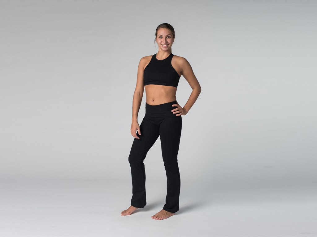 Pantalon de yoga Jazz - 95% coton Bio et 5% Lycra Noir