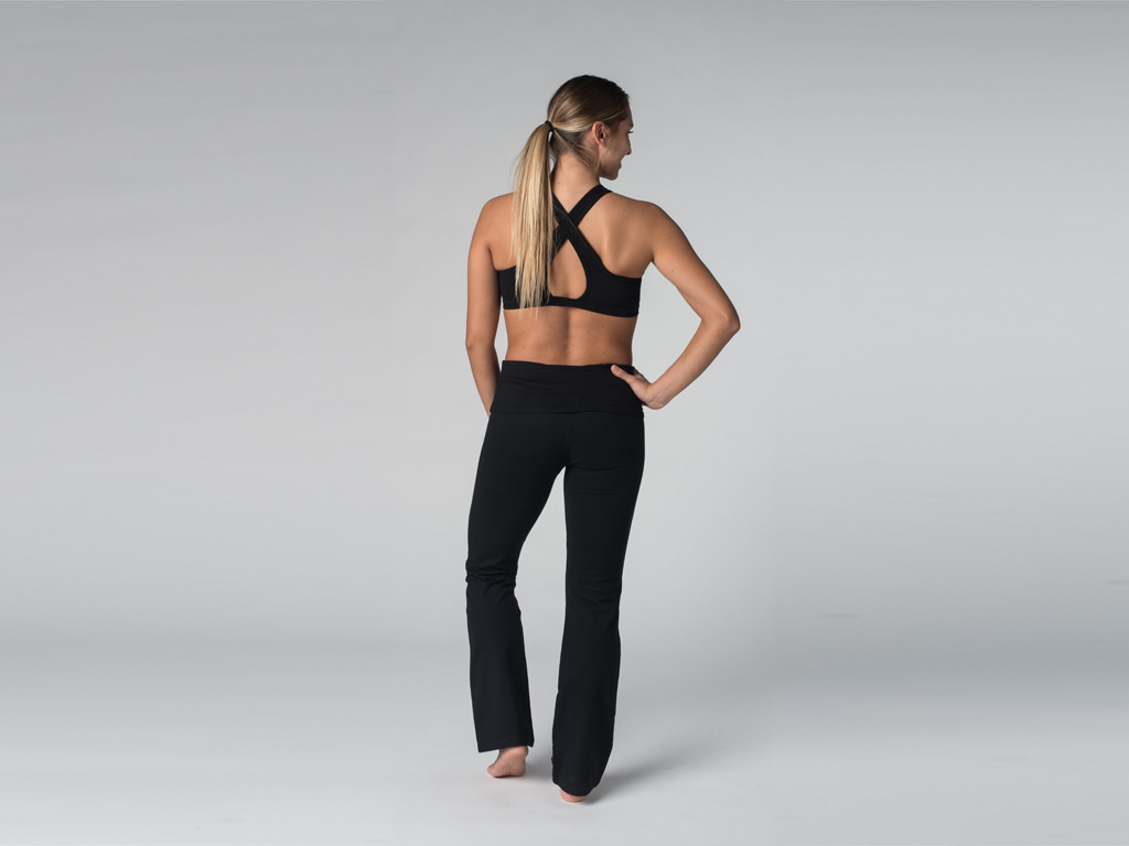 Pantalon de yoga Jazz - 95% coton Bio et 5% Lycra Noir