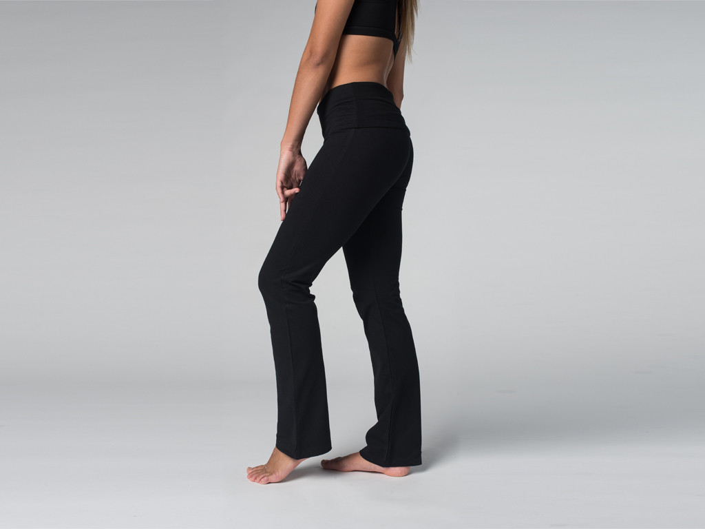 Pantalon de yoga Jazz - 95% coton Bio et 5% Lycra Noir