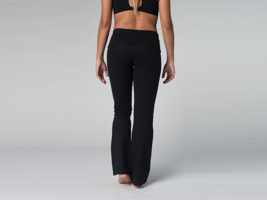 Pantalon de yoga Jazz - 95% coton Bio et 5% Lycra Noir