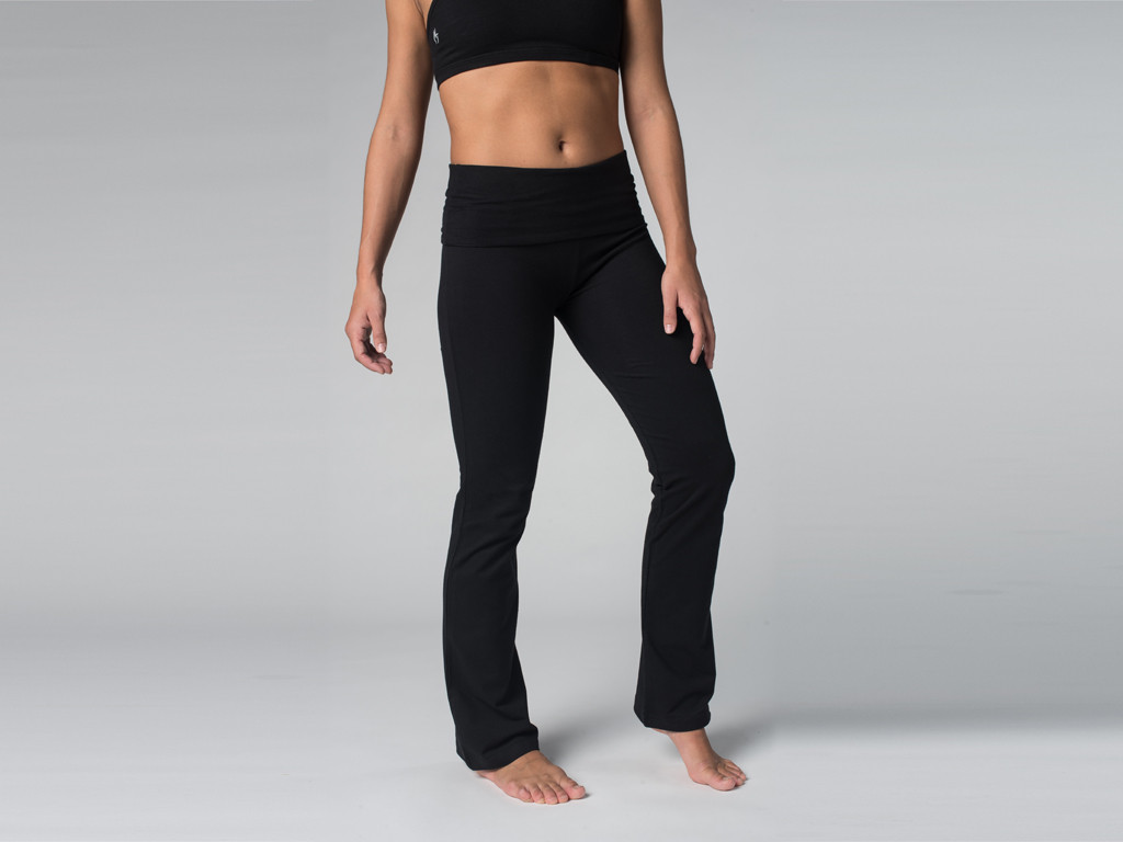 Pantalon de yoga Jazz - 95% coton Bio et 5% Lycra Noir