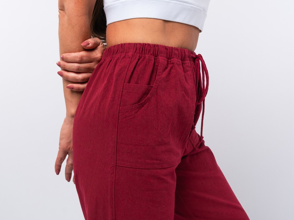 Pantalon de Yoga Oeil de bouddha Bordeaux