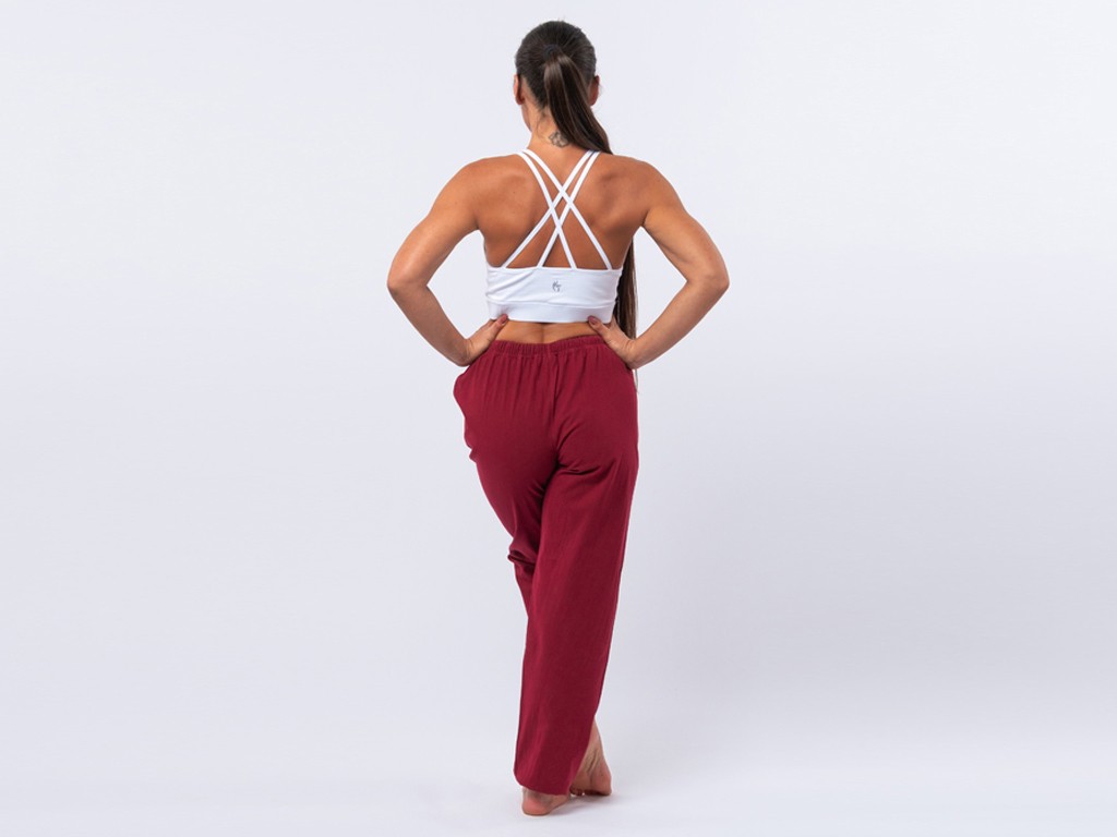 Pantalon de Yoga Oeil de bouddha Bordeaux
