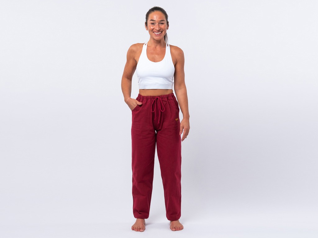 Pantalon de Yoga Oeil de bouddha Bordeaux