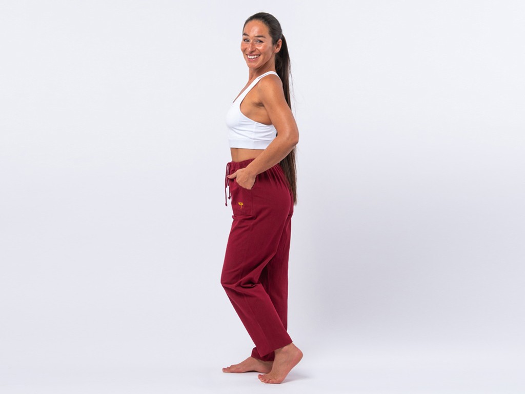 Pantalon de Yoga Oeil de bouddha Bordeaux
