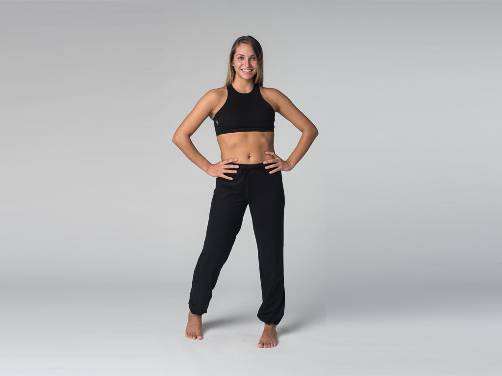 Pantalon de yoga Param - 95% coton Bio et 5% Lycra Noir