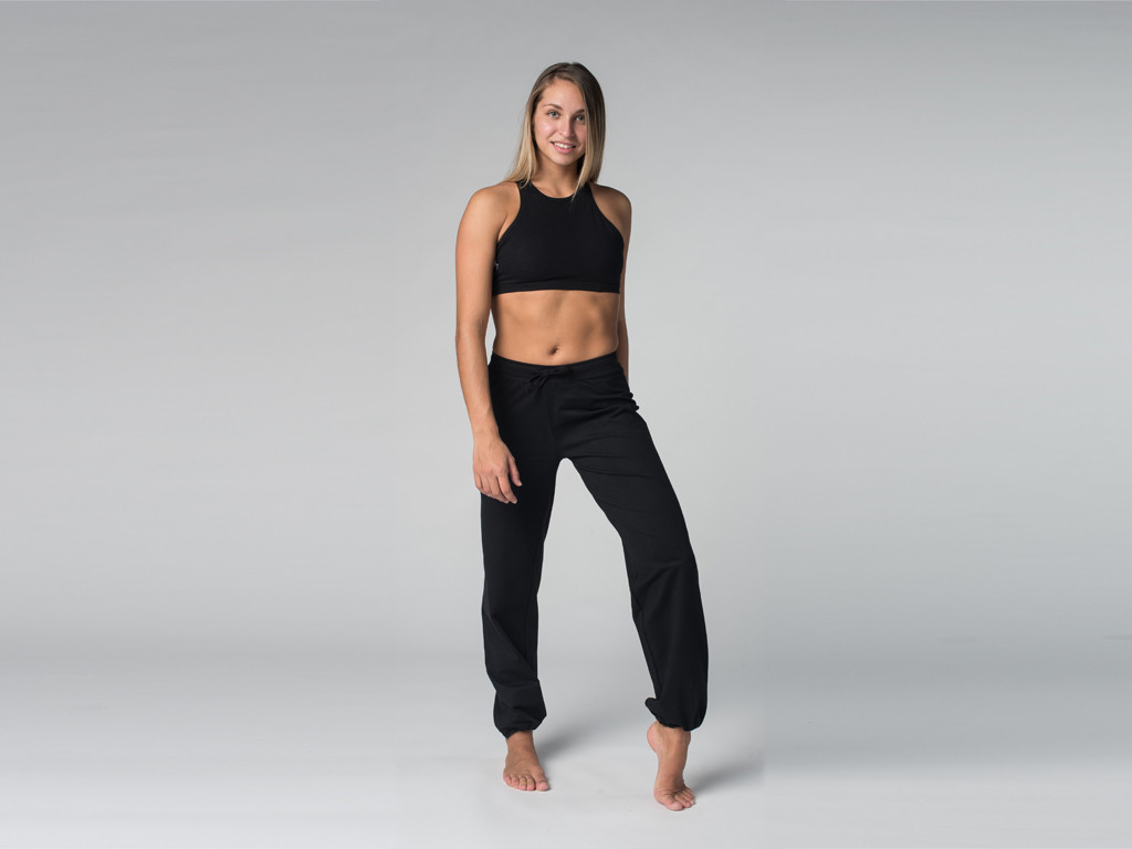 Pantalon de yoga Param - 95% coton Bio et 5% Lycra Noir