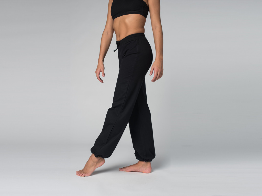 Pantalon de yoga Param - 95% coton Bio et 5% Lycra Noir