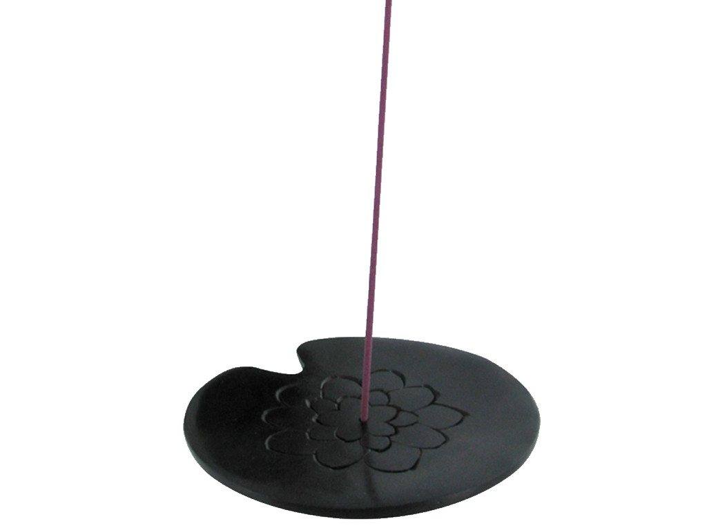 Kaya Black Incense Holder Ø 10 cm