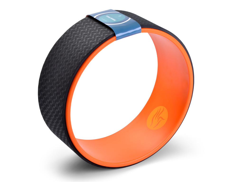 Ruota per yoga - Arancione/Nera 32x13 cm