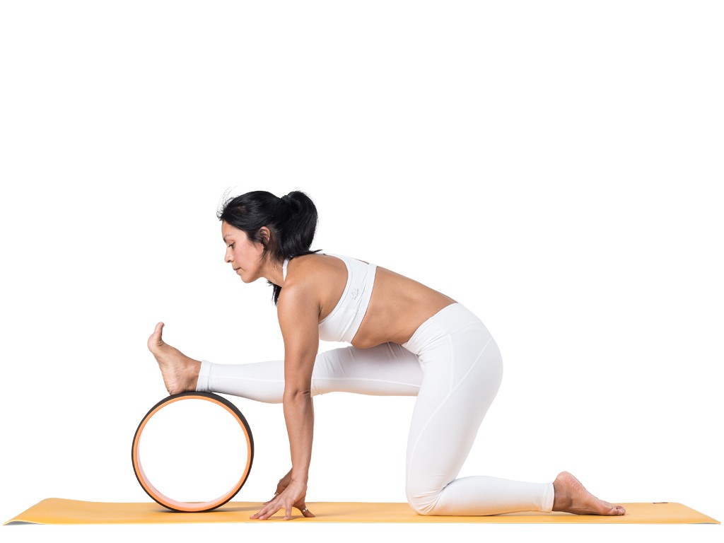 Ruota per yoga - Arancione/Nera 32x13 cm