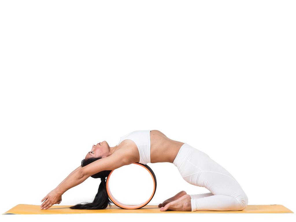 Ruota per yoga - Arancione/Nera 32x13 cm