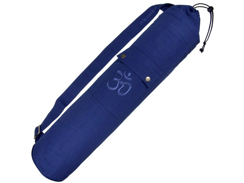Sac à tapis de yoga 100% Coton Bio 71cm x 15cm Bleu