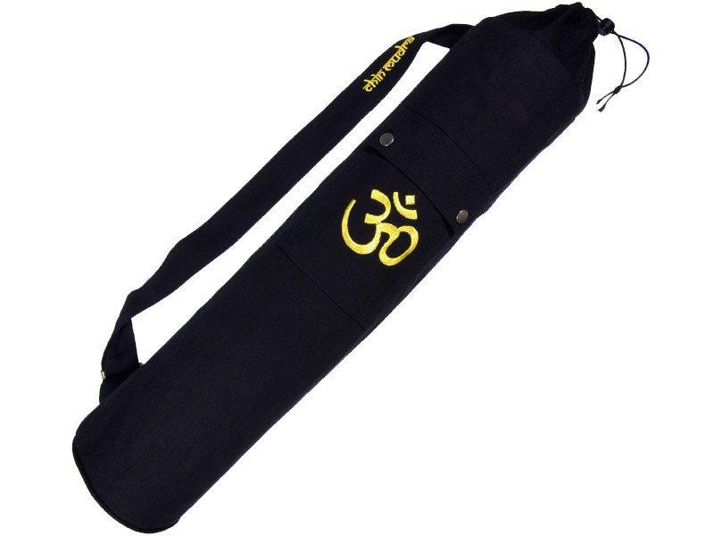 Sac à tapis de yoga 100% Coton Bio 90cm X 15cm Noir
